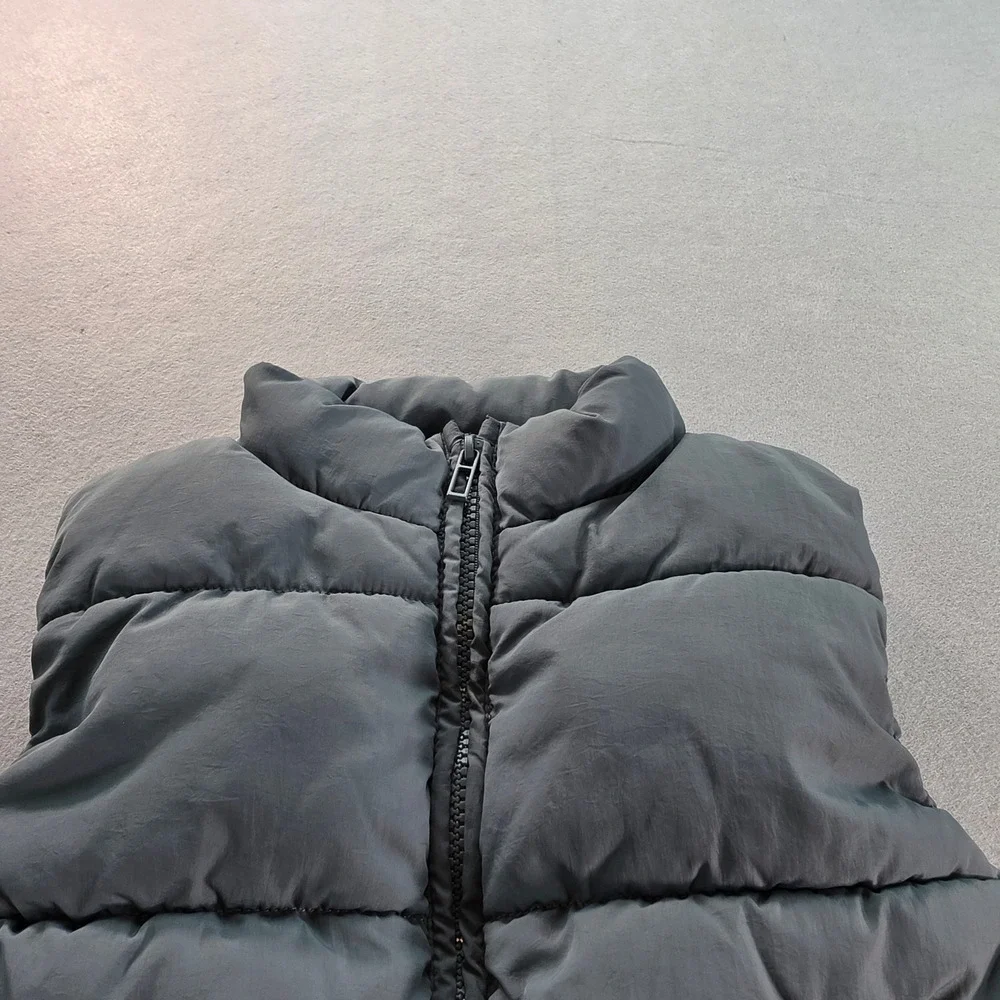Zara Kids Puffer Vest Charcoal Gray Quilted Sleeveless Jacket Size 2-3 Years